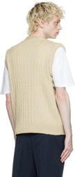 Manors Golf Beige Embroidered Vest