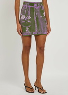 PH5 Daisy Patterned-intarsia Knitted Mini Skirt Lilac