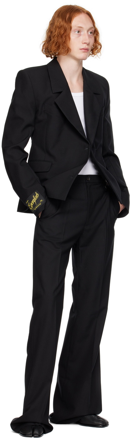 Egonlab ブラック ダブルジャケット サイズ50 FITTED DOUBLE BREASTED JACKET – EGONLAB