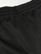 Needles - Logo-Embroidered Striped Satin-Jersey Track Pants - Black