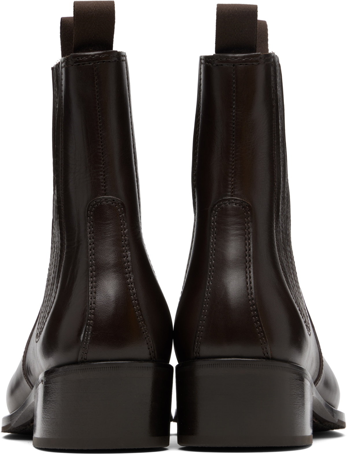 LEMAIRE Brown Vegetable-Tanned Chelsea Boots
