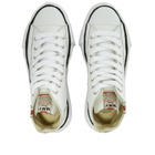 Maison MIHARA YASUHIRO Men's Original Sole Leather Hi-Top Sneakers in White