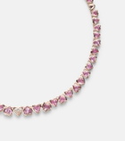 Shay Jewelry Tennis 18kt rose gold necklace with sapphires and diamond