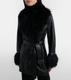 Nili Lotan Sefa belted leather jacket