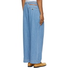 Loewe Blue Belted High-Waist Jeans