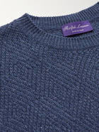 Ralph Lauren Purple label - Textured Linen and Cashmere-Blend Sweater - Blue