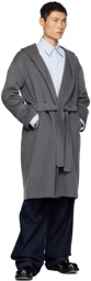 Max Mara Gray Belted Coat