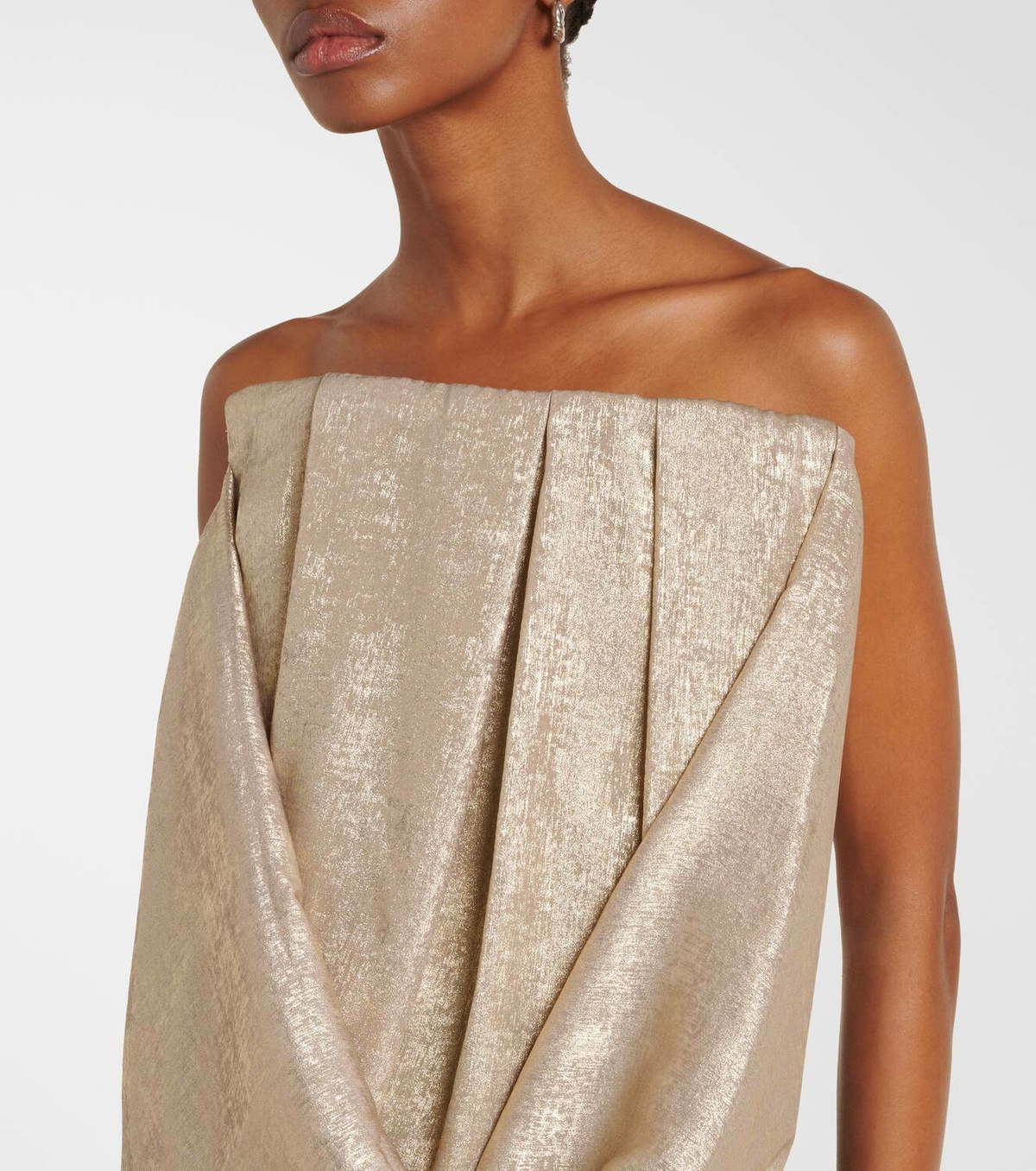 Maticevski Zeal draped lamé top