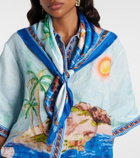 Alémais Printed silk twill scarf