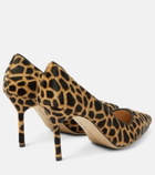 Manolo Blahnik BB 90 giraffe-printed calf hair pumps