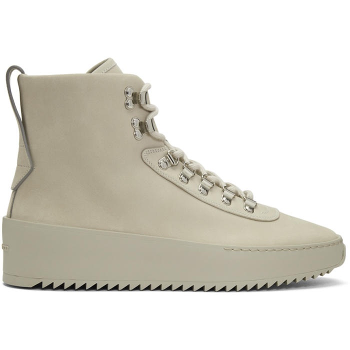 Photo: Fear of God Taupe Nubuck Hiking Sneaker Boots