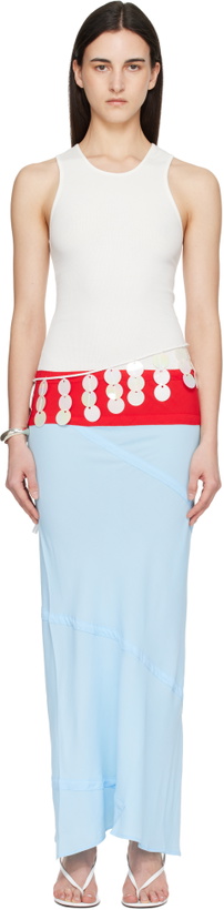 Photo: Gimaguas White & Blue Amelia Maxi Dress