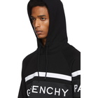 Givenchy Black Contrasting Stripes Hoodie