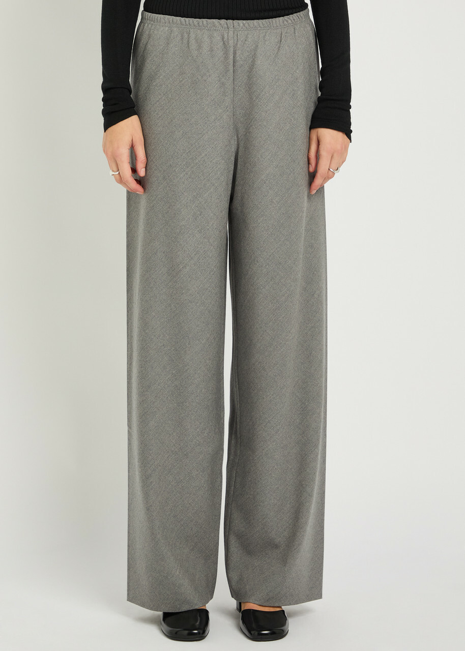 Maria Mcmanus Straight-leg Stretch-wool Trousers Grey