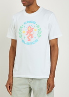 Casablanca Dance Joy Printed Cotton T-shirt White