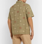 Universal Works - Camp-Collar Printed Cotton-Poplin Shirt - Green