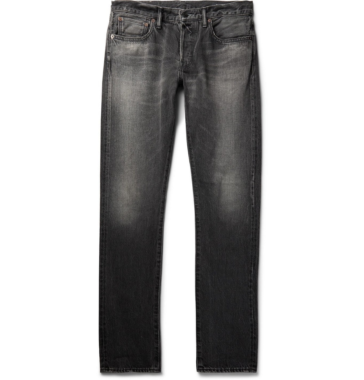 Photo: The Workers Club - Slim-Fit Raw Selvedge Denim Jeans - Black