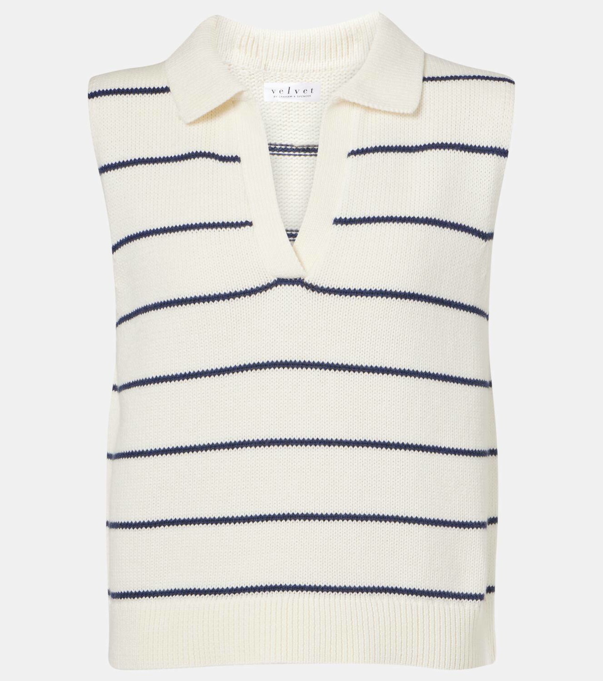 Velvet Nayla cotton and cashmere sweater vest