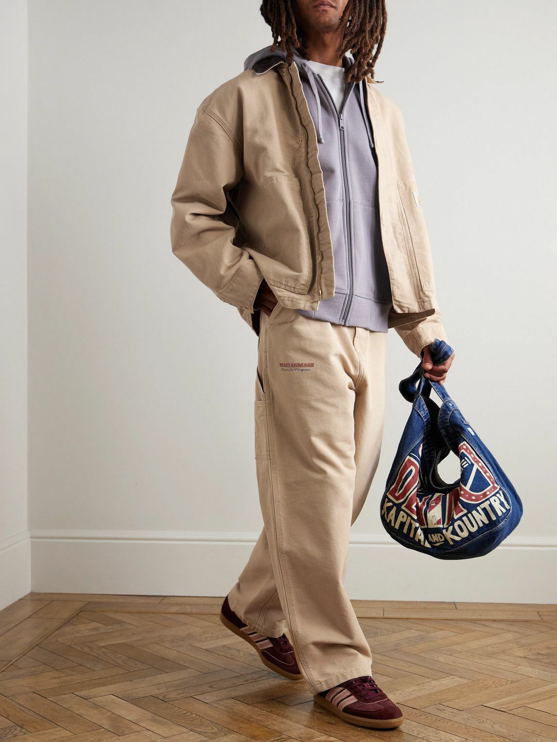 Carhartt WIP - OG Single Knee Printed Straight-Leg Organic Cotton-Canvas Trousers - Neutrals