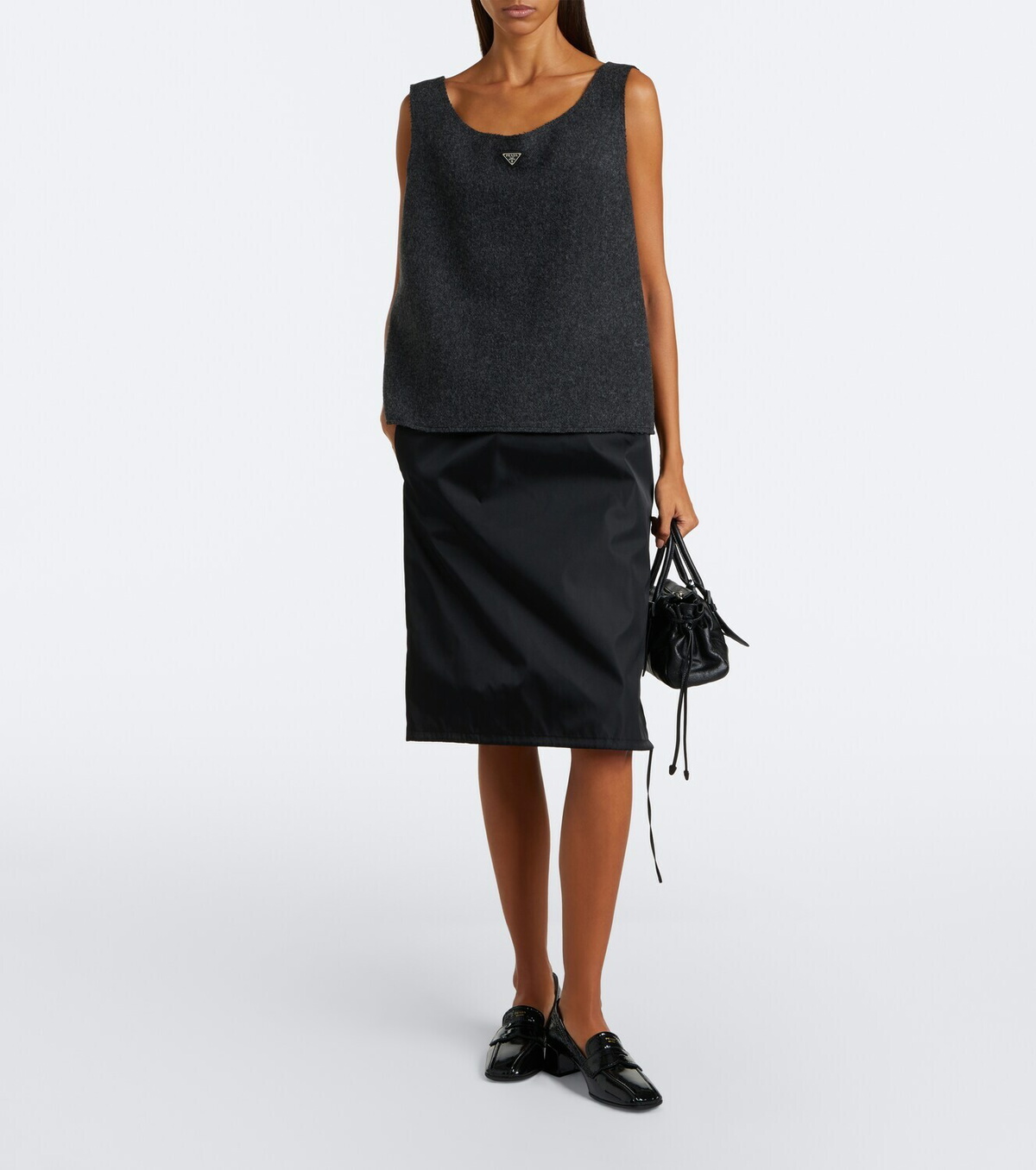 Prada Patent leather loafer pumps