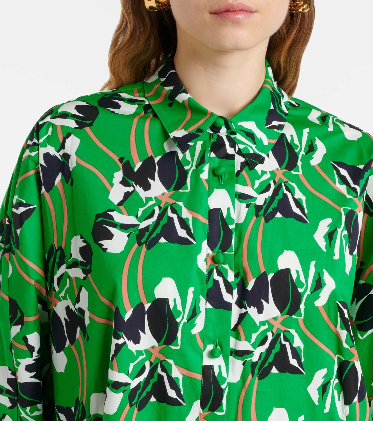 Diane von Furstenberg Caleb printed cotton blouse