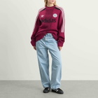 Adidas Adicolor Pullover Knit in Legacy Burgundy