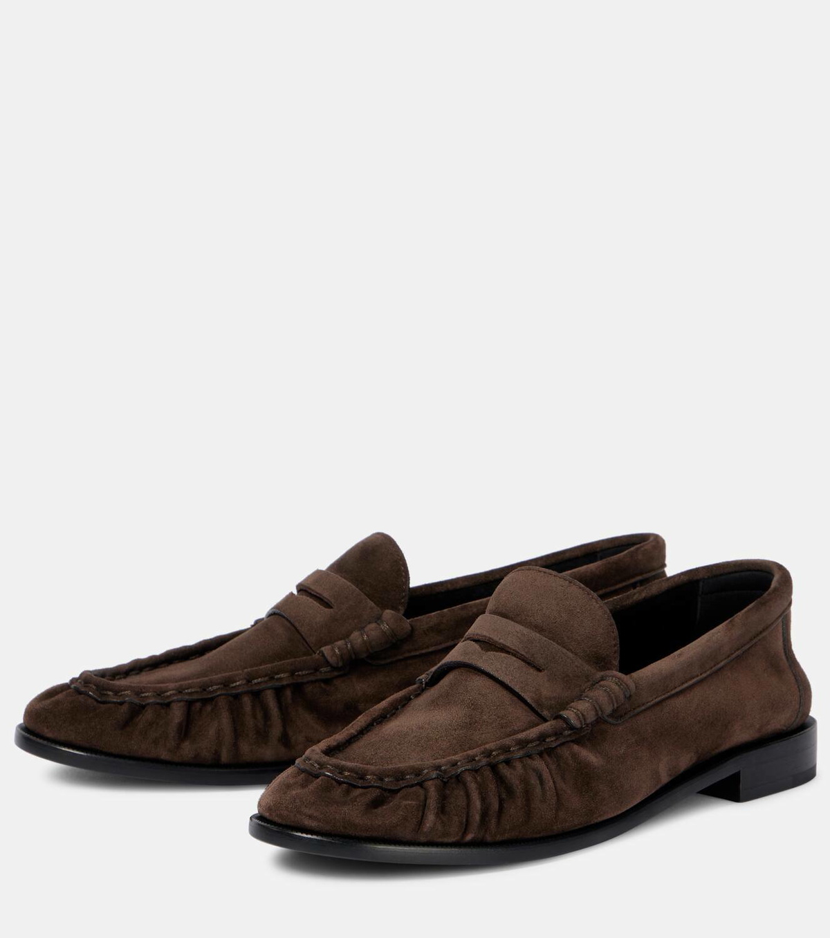 Saint Laurent Le Loafer suede penny loafers