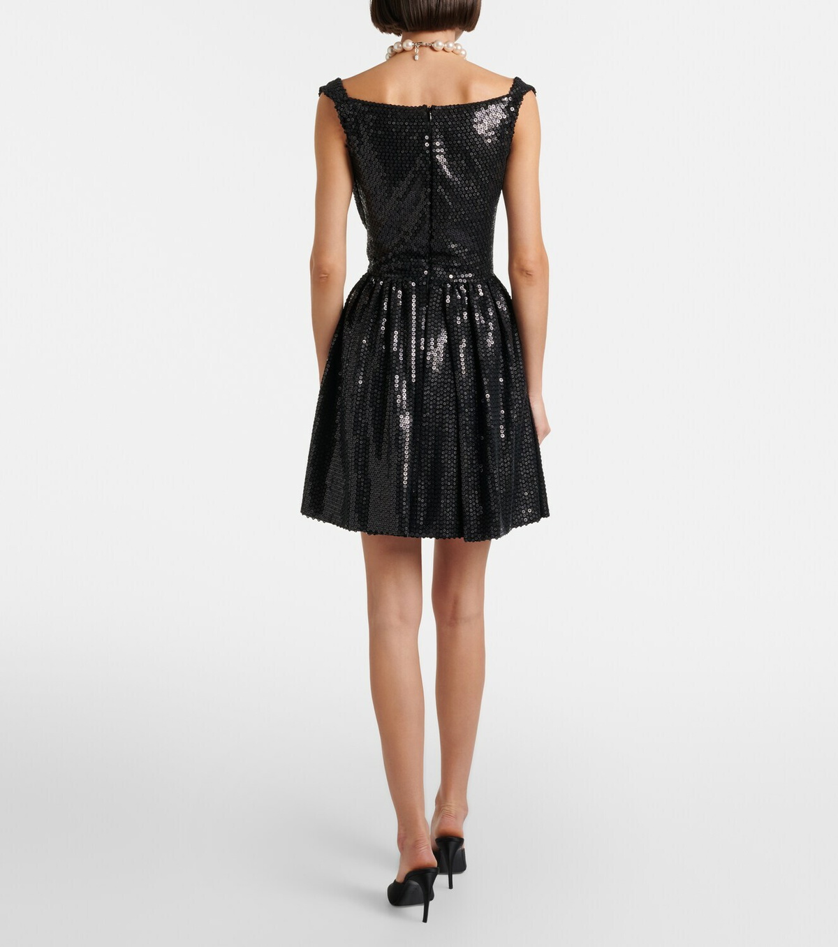 Vivienne Westwood Mini Sunday sequined draped corset dress