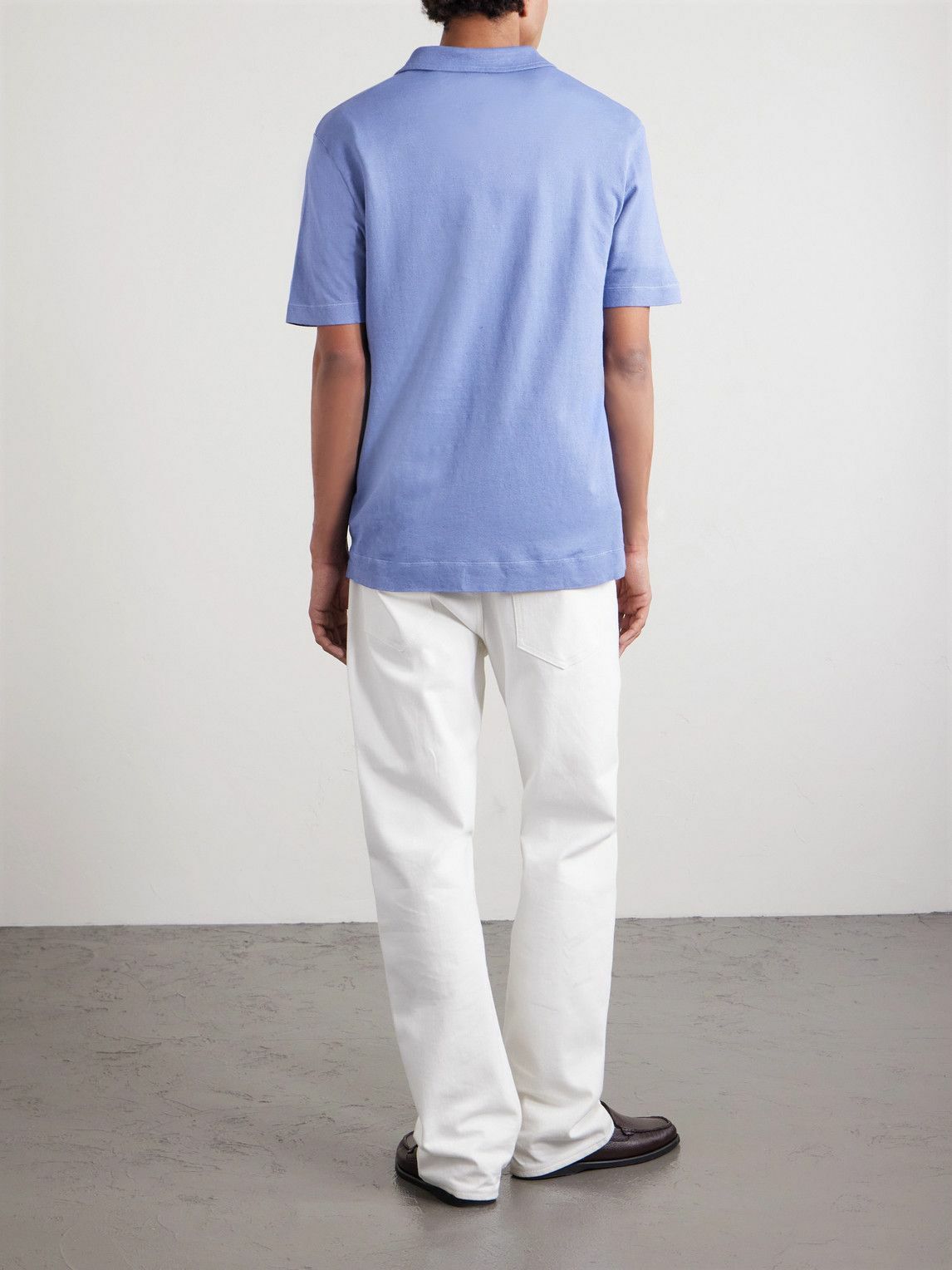 Massimo Alba - Aruba Linen and Cotton-Blend Polo Shirt - Purple