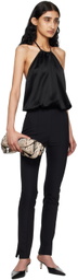 Elleme Black Draped Blouse