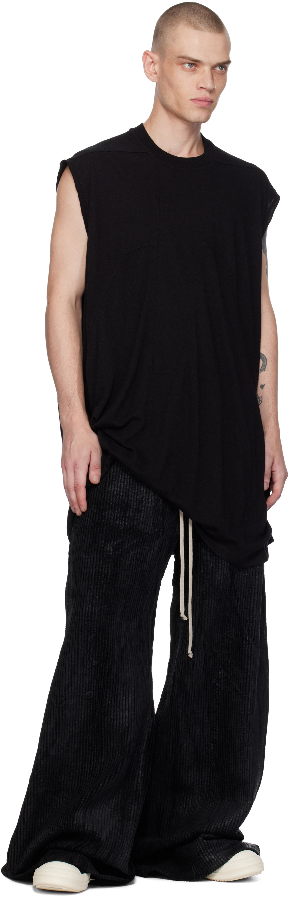 Rick Owens DRKSHDW Black Porterville Geth Belas Trousers Rick