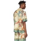 Gucci Off-White Silk Jousting Bowling Shirt