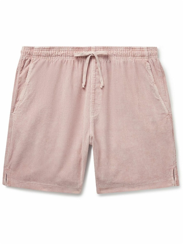 Photo: Save Khaki United - Easy Straight-Leg Cotton-Corduroy Drawstring Shorts - Pink
