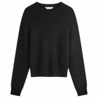 Palm Angels Women's Curved Logo Sweater in Black/Lime