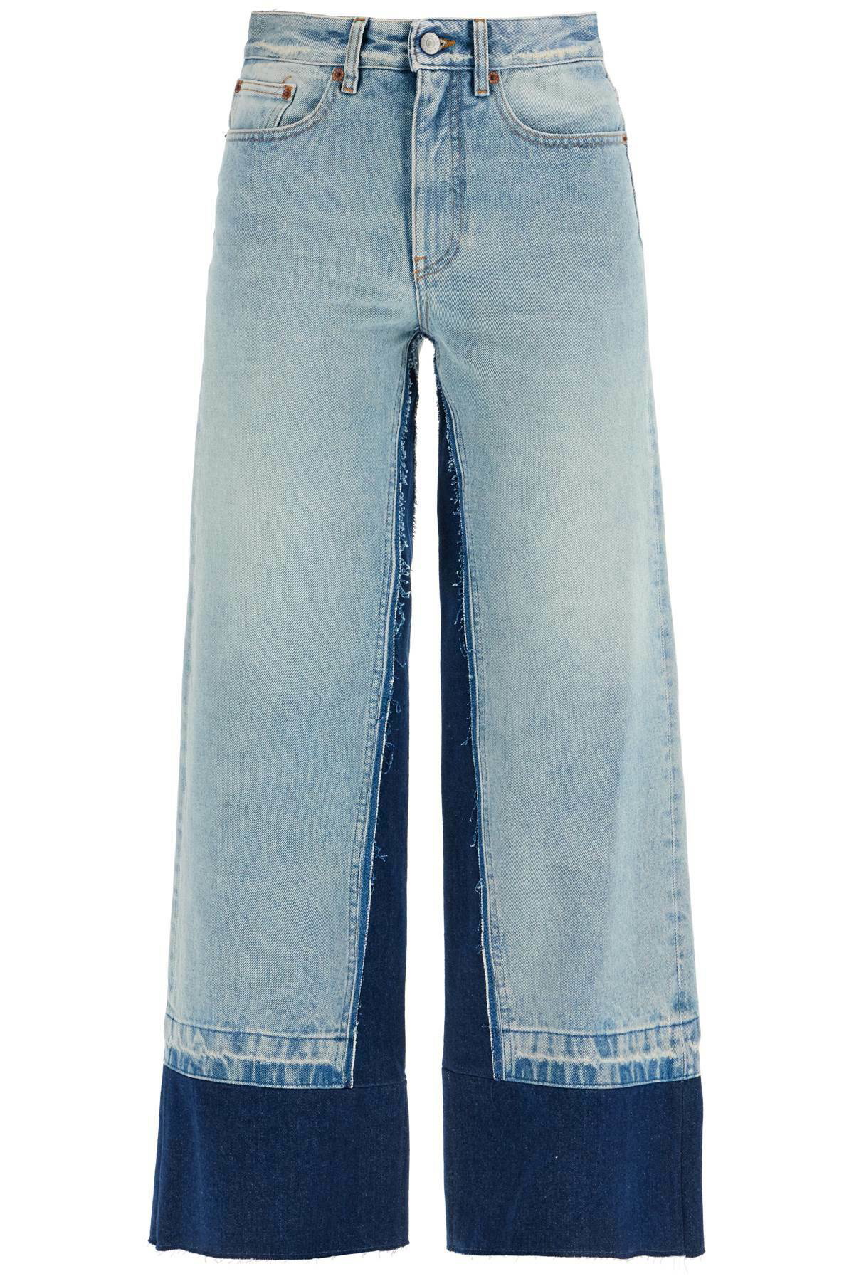 MM6 MAISON MARGIELA flared color-block jeans Blue MM6 Maison