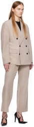 UMBER POSTPAST Beige Double-Breasted Blazer