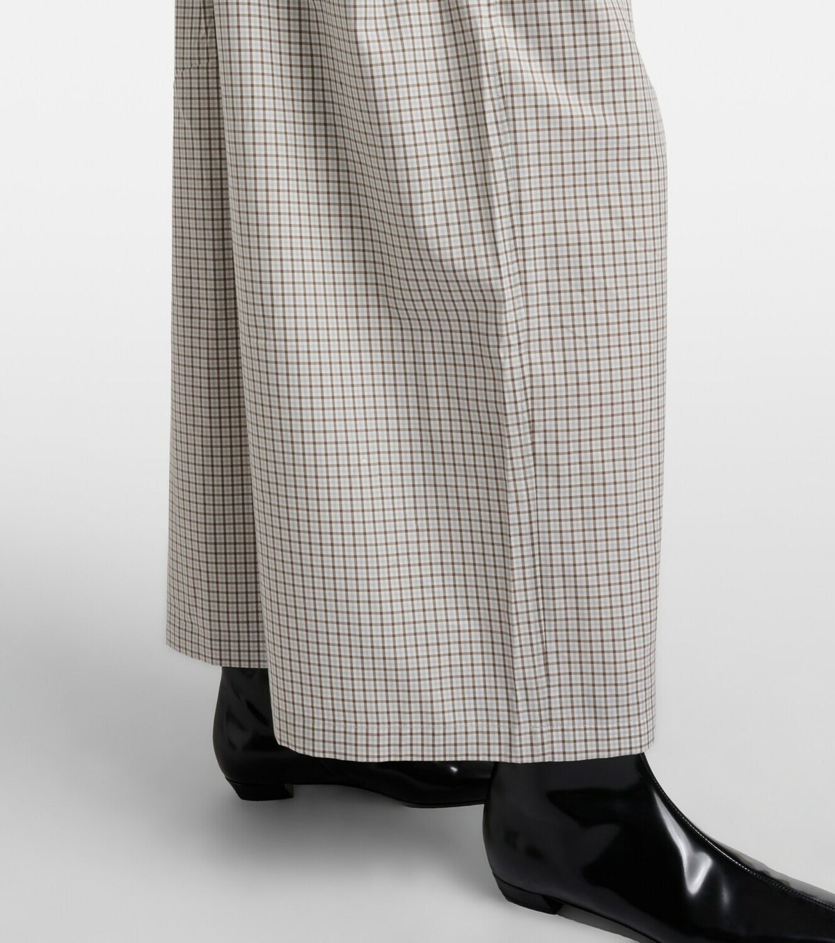 Proenza Schouler White Label Meadow checked cotton wide-leg pants