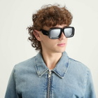 Loewe Eyewear Paula's Ibiza Mask Sunglasses in Black/Silver 