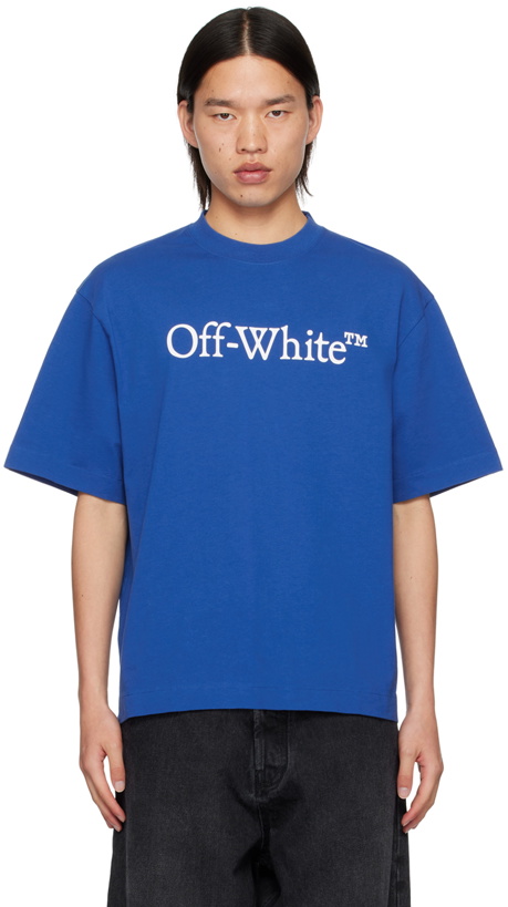 Photo: Off-White Blue Big Bookish Skate T-Shirt