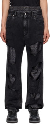 Dolce & Gabbana Black Distressed Jeans
