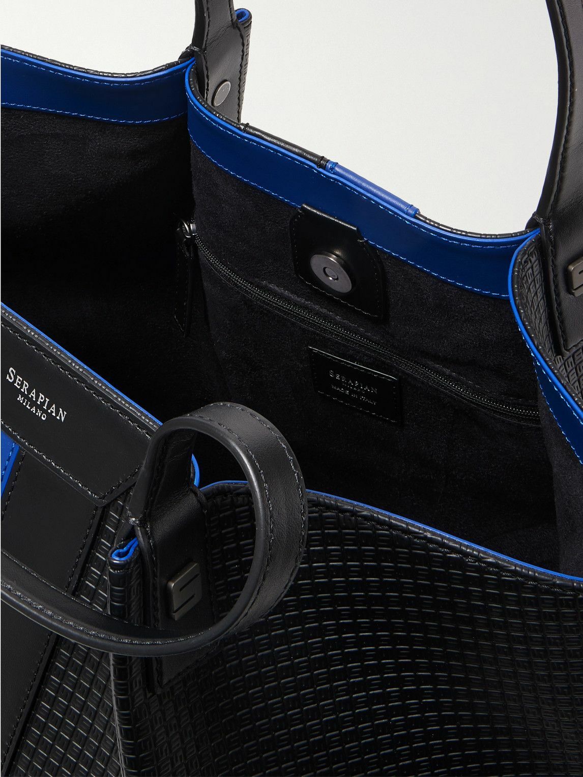 Serapian - Leather-Trimmed Stepan Coated-Canvas Tote Bag