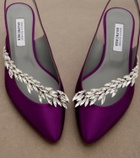 Balenciaga x Manolo Blahnik satin slingback pumps