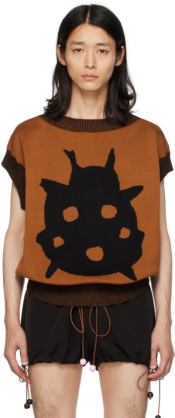 ANDREJ GRONAU SSENSE Exclusive Brown Vest