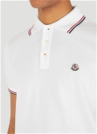 Logo Patch Polo Shirt in White