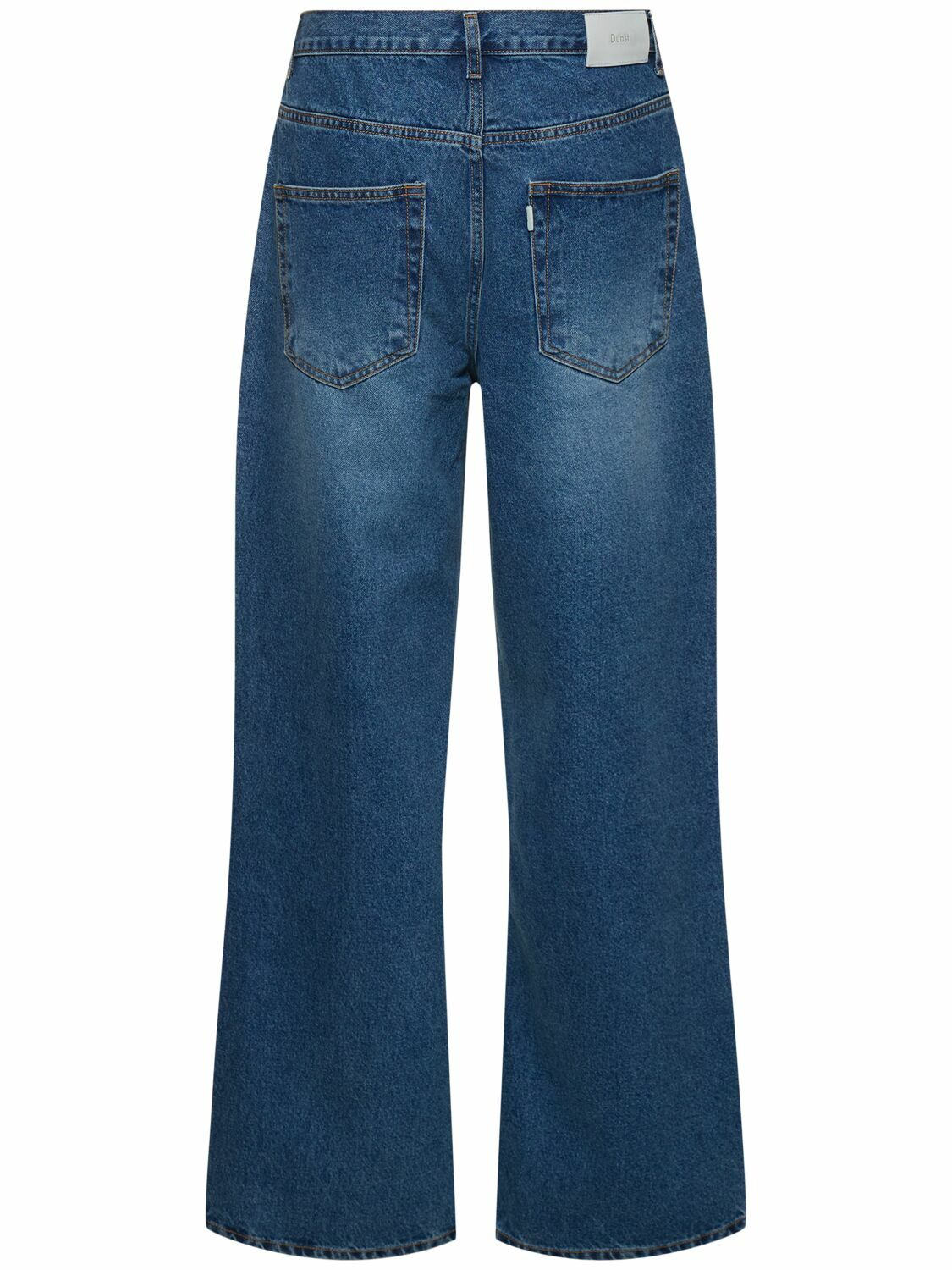 DUNST Women's Blue Denim Jeans White