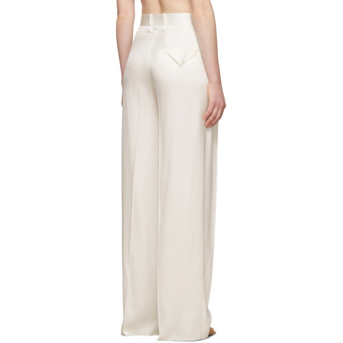 Baserange Off-White Silk Lounge Pants Baserange