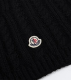 Moncler Cable-knit alpaca and wool-blend balaclava