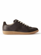 Maison Margiela - Replica Leather and Suede Sneakers - Brown