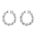 Portrait Report Silver Twist Ring Chain Ear Cuffs