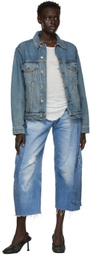 B Sides Blue Vintage Lasso Jean Slouch Crop